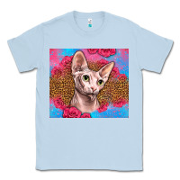 Dusty Blue Western Sphynx Cat Classic Tee - LillyAllenDesigns