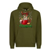 Army Green Sweet christmas Premium Hoodie - NancyCooperArtShop
