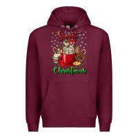 Burgundy Sweet christmas Premium Hoodie - NancyCooperArtShop