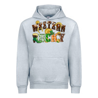 Heather Grey Western lucky St. Patrick's Day Urban Hoodie - CowGirlArtShop