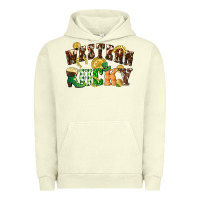 Pigment Pistachio Western lucky St. Patrick's Day Urban Hoodie - CowGirlArtShop