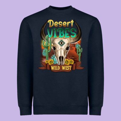 Desert Vibes Wild West Heavyweight Sweatshirt Designed By Nancycooperartshop