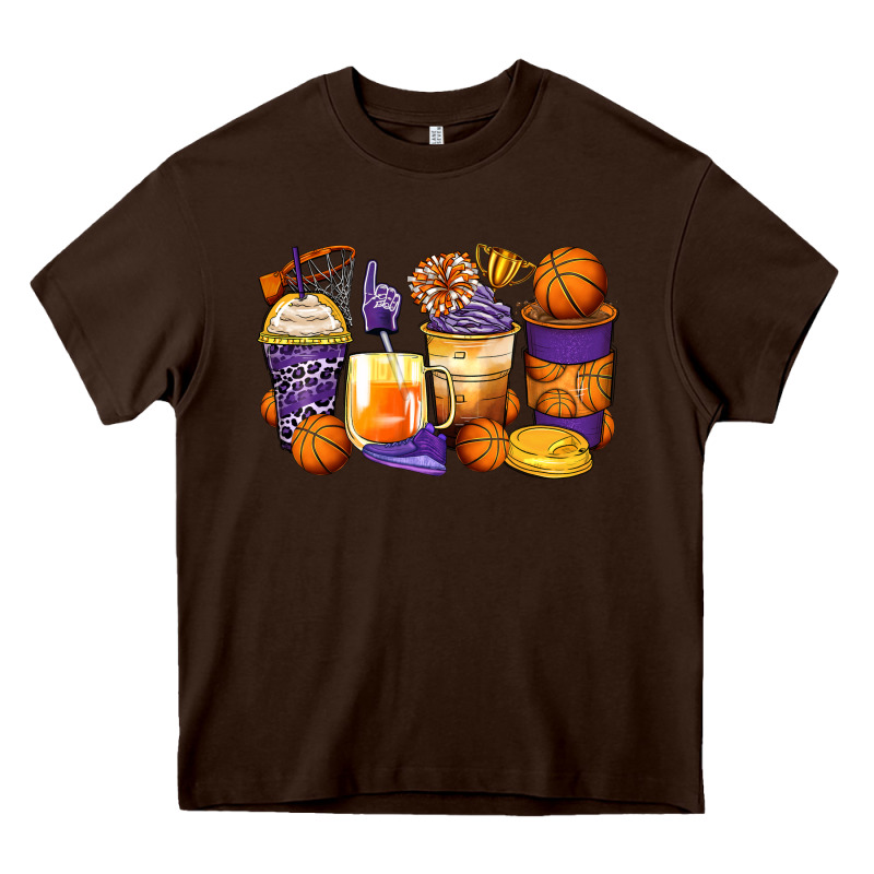 Basketball Coffee Cups Heavy Core Tee by Zillion Design Studio | Teevron