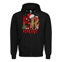 Black er nurse christmas Zipper Hoodie - MaliasSmallBusiness