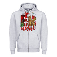 Heather Grey er nurse christmas Zipper Hoodie - MaliasSmallBusiness