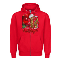Red er nurse christmas Zipper Hoodie - MaliasSmallBusiness