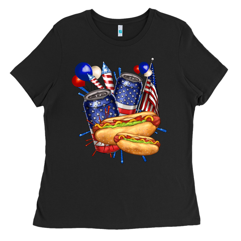 Hotdog With Beers Billie Wilder Ladies Tee by texasbilliewilder | Teevron