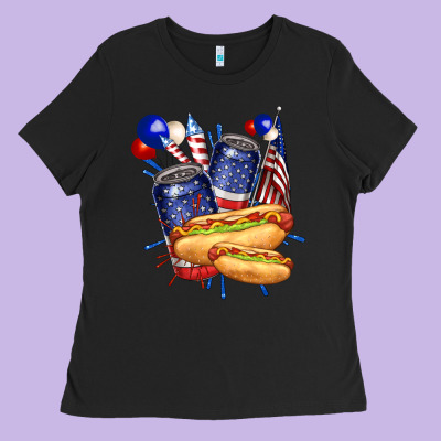 Hotdog With Beers Billie Wilder Ladies Tee Designed By Texasbilliewilder