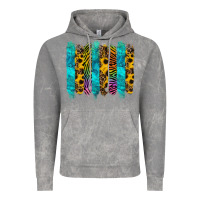Cloud Rock turquoise leopard sunflowers colorful Vintage Hoodie - RanaPortraitStore