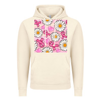 Vintage Artic breast cancer awareness with daisy and heart seamless pattern Vintage Hoodie - BundleAndBundleShop