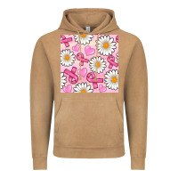 Vintage Camel breast cancer awareness with daisy and heart seamless pattern Vintage Hoodie - BundleAndBundleShop