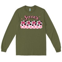 Army Green soccer mama Long Sleeve Tee - MaliasSmallBusiness