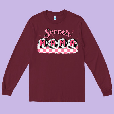 Soccer Mama Long Sleeve Tee Designed By Maliassmallbusiness