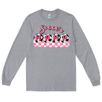 Heather Grey soccer mama Long Sleeve Tee - MaliasSmallBusiness
