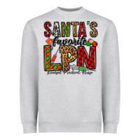 Heather Grey santa's favorite lpn Heavyweight Sweatshirt - Jasminsmagicworld