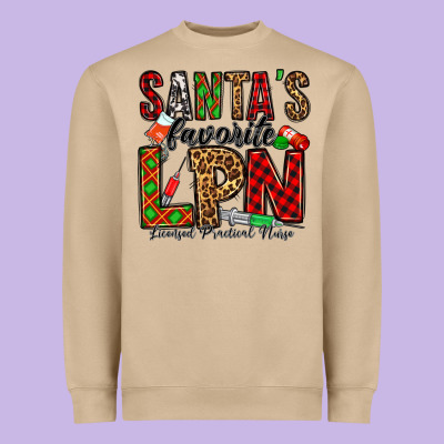 Santa's Favorite Lpn Heavyweight Sweatshirt Designed By Jasminsmagicworld