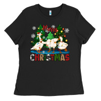 Black merry christmas duck Ladies Tee - Zillion Design Studio