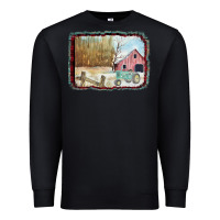 Black Christmas Barn Tractor Snow Premium Sweatshirt - Bettercallsaul