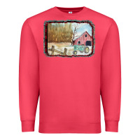 Cardinal Christmas Barn Tractor Snow Premium Sweatshirt - Bettercallsaul