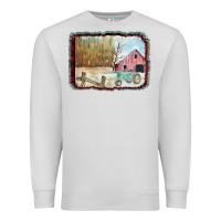 Dove Grey Christmas Barn Tractor Snow Premium Sweatshirt - Bettercallsaul