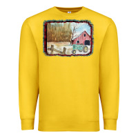 Lemon Christmas Barn Tractor Snow Premium Sweatshirt - Bettercallsaul