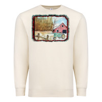 Sandshell Christmas Barn Tractor Snow Premium Sweatshirt - Bettercallsaul