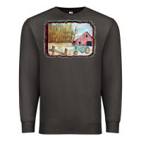 Smoke Christmas Barn Tractor Snow Premium Sweatshirt - Bettercallsaul