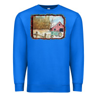 True Royal Christmas Barn Tractor Snow Premium Sweatshirt - Bettercallsaul