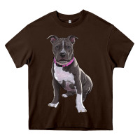 Chocolate Brown pitbull Heavy Core Tee - RanaPortraitStore