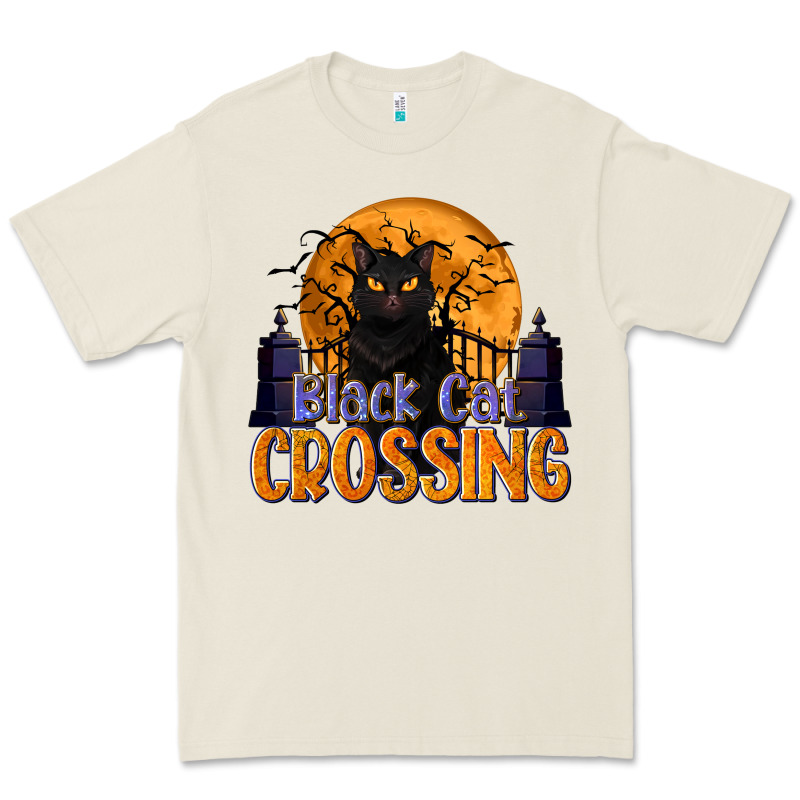 Black Cat Crossing Premium Tee by texasbilliewilder | Teevron