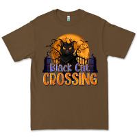 Cacao Black Cat Crossing Premium Tee - texasbilliewilder