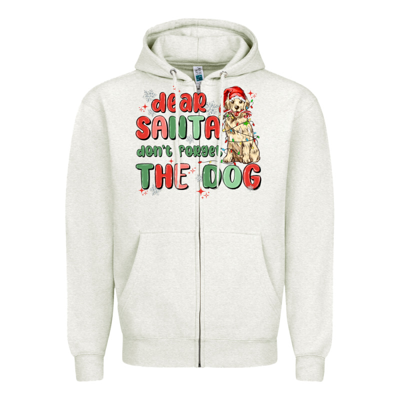 Dear Santa Dont Forget The Dog Zipper Hoodie by MaliasSmallBusiness | Teevron
