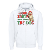 White dear santa dont forget the dog Zipper Hoodie - MaliasSmallBusiness