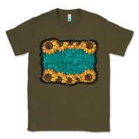 Army Green sunflower background Classic Tee - BarkalooDesign