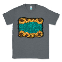 Charcoal Heather sunflower background Classic Tee - BarkalooDesign