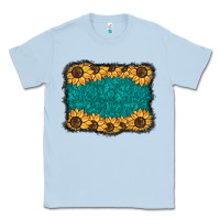 Dusty Blue sunflower background Classic Tee - BarkalooDesign