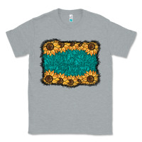 Heather Grey sunflower background Classic Tee - BarkalooDesign