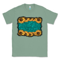 Sage sunflower background Classic Tee - BarkalooDesign