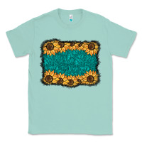 Seafoam sunflower background Classic Tee - BarkalooDesign