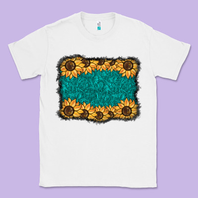 Sunflower Background Classic Tee Designed By Barkaloodesign