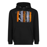 Black Western Cowhide Glitter Aztec Leopard Pattern Brushstroke Heavyweight Hoodie - Bettercallsaul