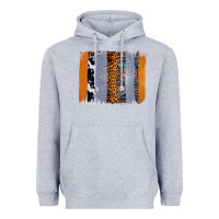 Heather Grey Western Cowhide Glitter Aztec Leopard Pattern Brushstroke Heavyweight Hoodie - Bettercallsaul