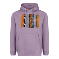 Lavender Western Cowhide Glitter Aztec Leopard Pattern Brushstroke Heavyweight Hoodie - Bettercallsaul