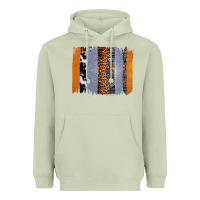 Matcha Western Cowhide Glitter Aztec Leopard Pattern Brushstroke Heavyweight Hoodie - Bettercallsaul