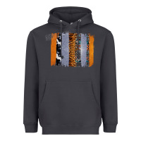 Smoke Western Cowhide Glitter Aztec Leopard Pattern Brushstroke Heavyweight Hoodie - Bettercallsaul