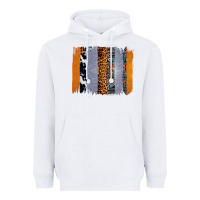 White Western Cowhide Glitter Aztec Leopard Pattern Brushstroke Heavyweight Hoodie - Bettercallsaul
