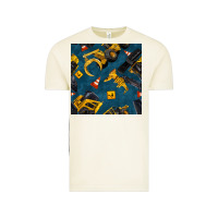 Vintage Arctic construction vehicles seamless pattern Vintage Tee - BundleAndBundleShop