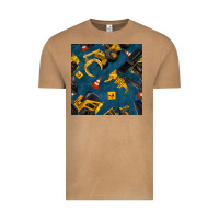 Vintage Camel construction vehicles seamless pattern Vintage Tee - BundleAndBundleShop