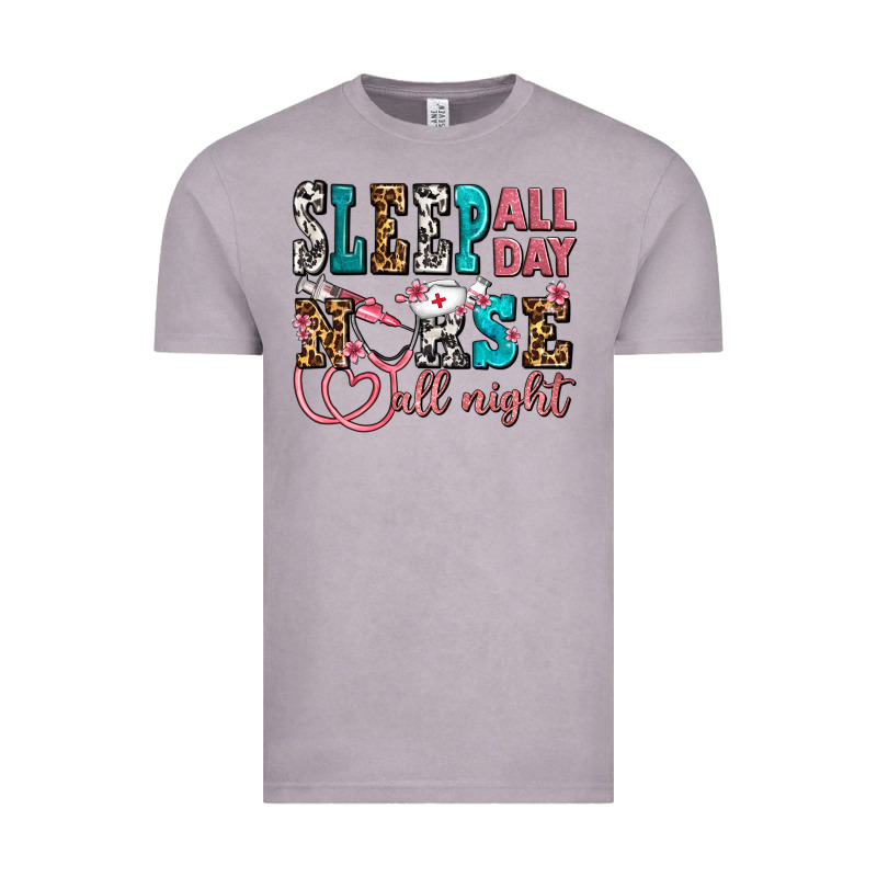Sleep All Day Nurse All Night Vintage Tee by AdoDesignShop | Teevron