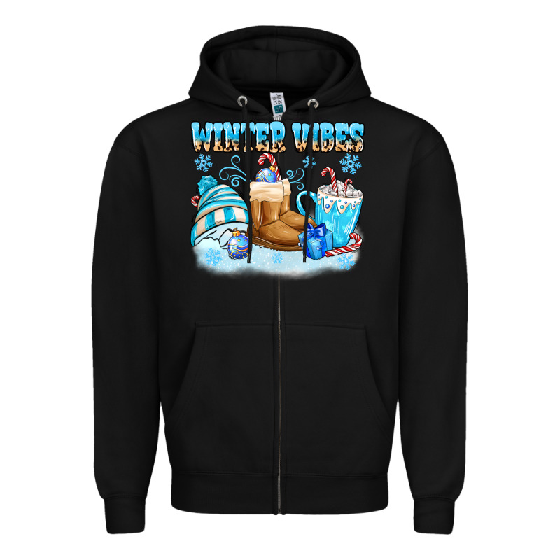 Winter Vibes Zipper Hoodie by MaliasSmallBusiness | Teevron